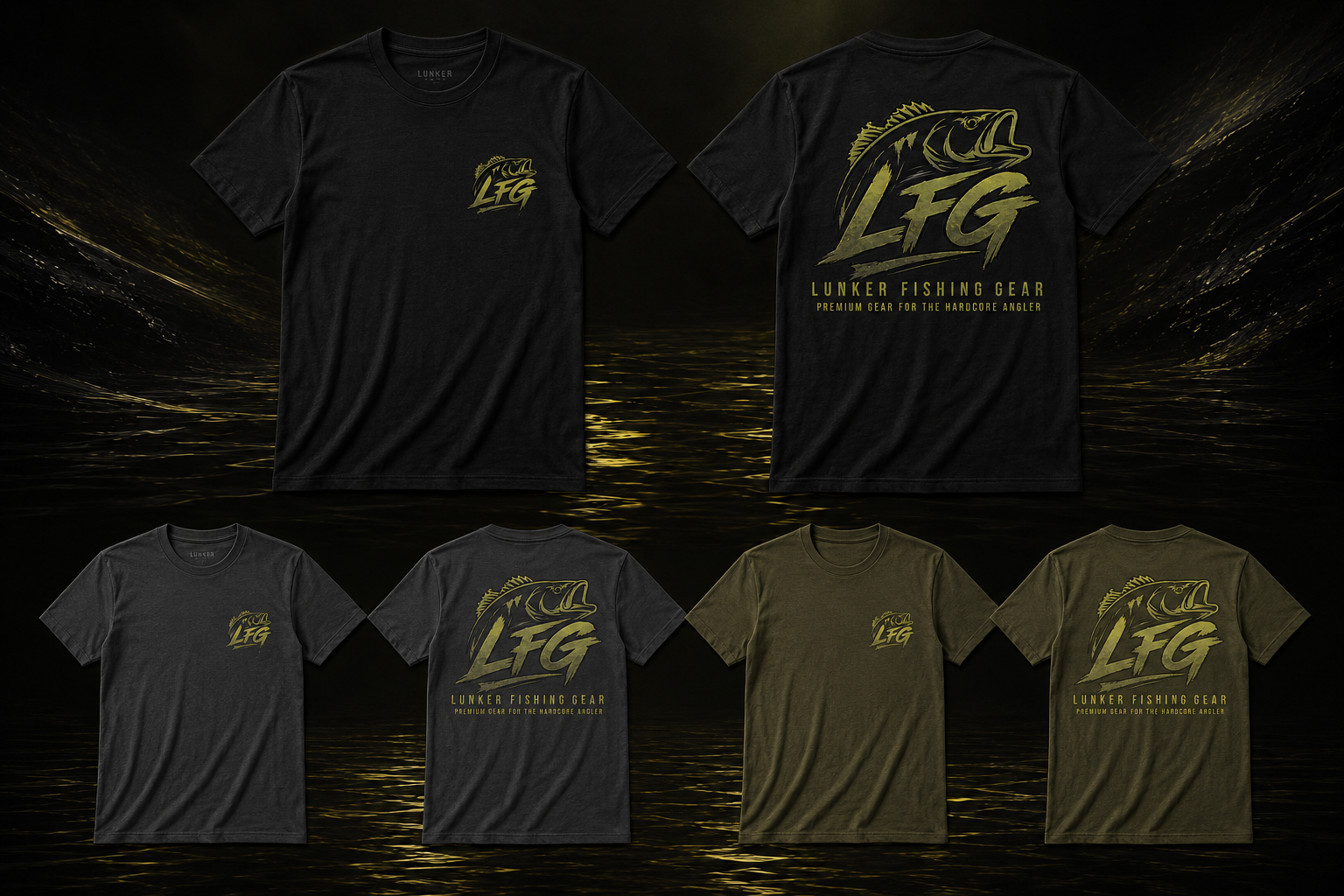 Lunker Fishing Gear premium T-shirt collection